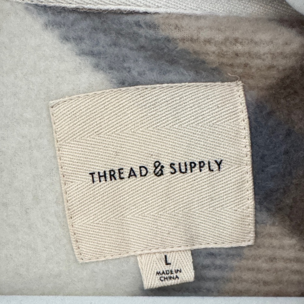 Thread & Supply Cream and Gray Plaid Jacket - Picture 2 of 6